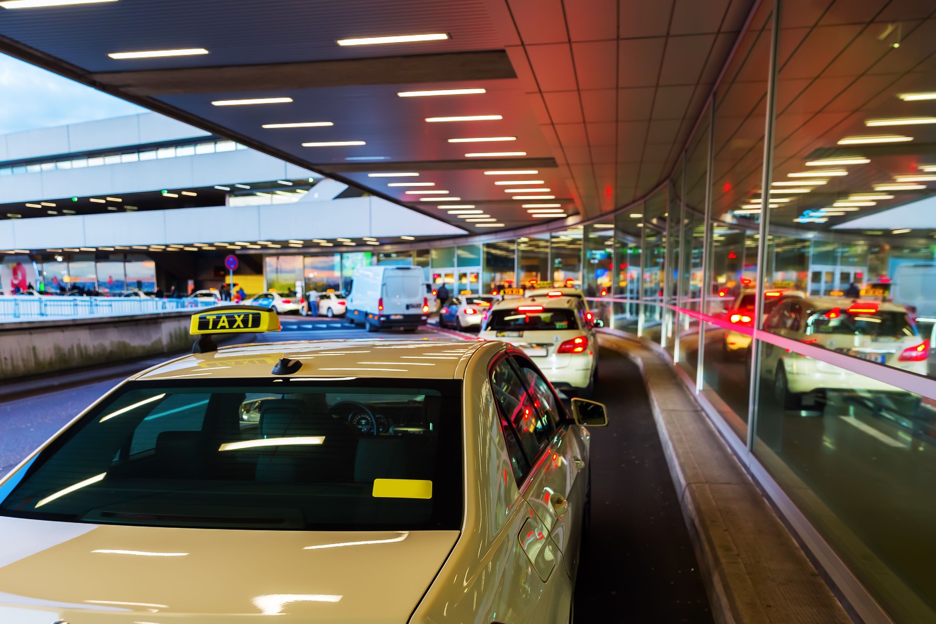 taxi station at the airport Cologne Bonn, Germany